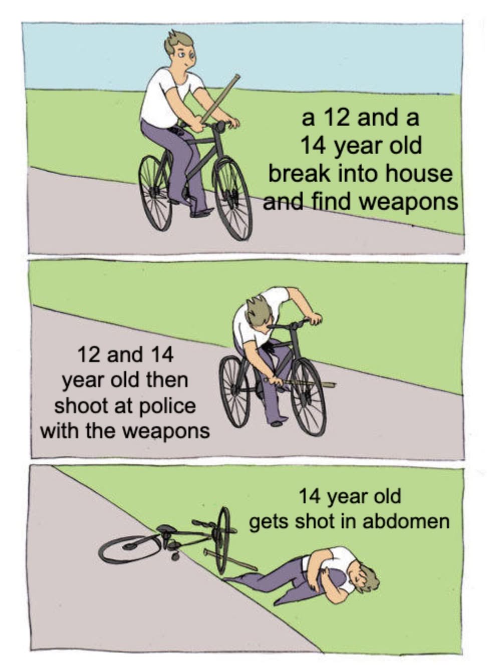 Kids Find Weapons And Shoot At Cops Meme
