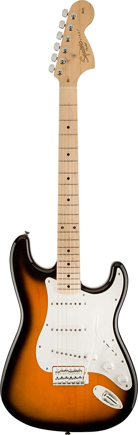 The Gorgeous Fender Squier Affinity Stratocaster Bass Guitar 2Color Sunburst Bundle