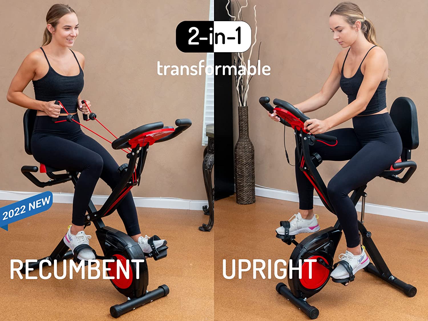 Yyfitt 3In1 Folding Exercise Bike